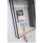 Pastel Princess Embroidered Denim Daisy Shorts - Cosparty