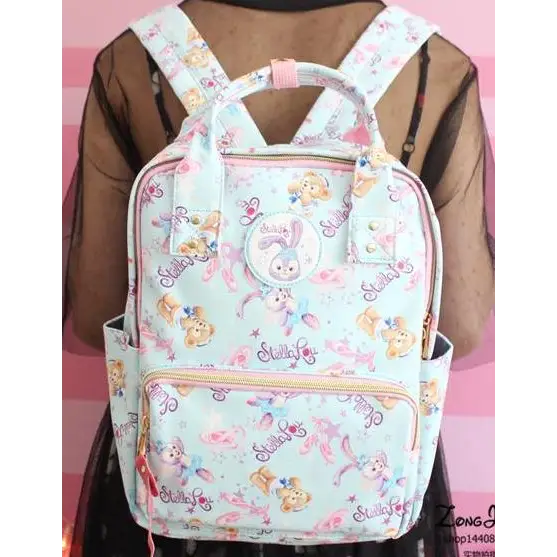 Pastel Purple Bunny and Teddy Bear Backpack for Kawaii Fashion - Backpack