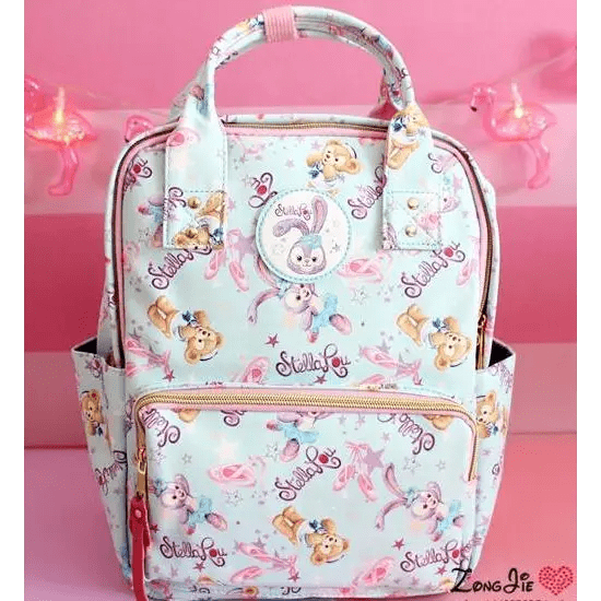 Pastel Purple Bunny and Teddy Bear Backpack for Kawaii Fashion - Cosparty