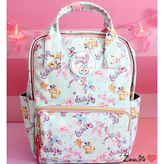 Pastel Purple Bunny and Teddy Bear Backpack for Kawaii Fashion - Backpack