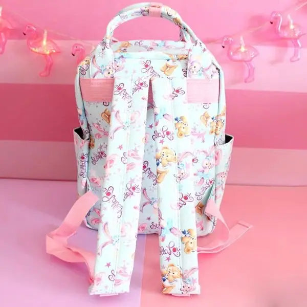 Pastel Purple Bunny and Teddy Bear Backpack for Kawaii Fashion - Backpack