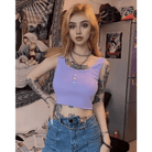 Pastel Purple Candy Colored Crop Top for a Sweet Girly Look - Cosparty