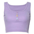 Pastel Purple Candy Colored Crop Top for a Sweet Girly Look - Cosparty