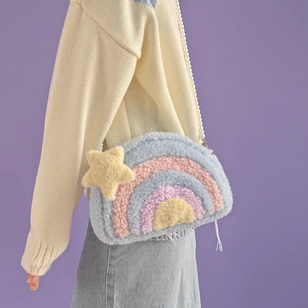 Pastel Rainbow Cloud Purse for Kawaii Style Lovers - Cosparty