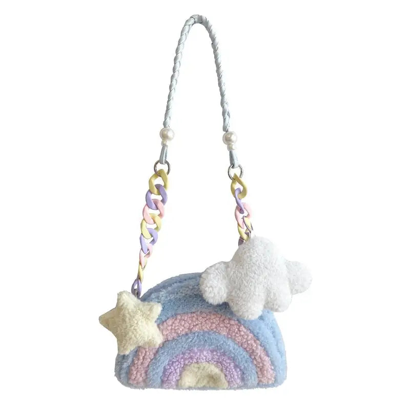 Pastel Rainbow Cloud Purse for Kawaii Style Lovers - purse