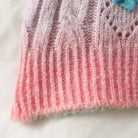 Pastel Rainbow Knit Cardigan Sweater with Girly Hippie Vibes - Cosparty