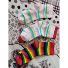Pastel Rainbow Socks for Fairy Kei Fashion Lovers - Cosparty