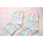 Pastel Rainbow Socks for Fairy Kei Fashion Lovers - socks