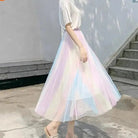 Pastel Rainbow Tutu Skirt for Kawaii Fairy Kei Fashion - Cosparty