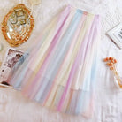 Pastel Rainbow Tutu Skirt for Kawaii Fairy Kei Fashion - skirt