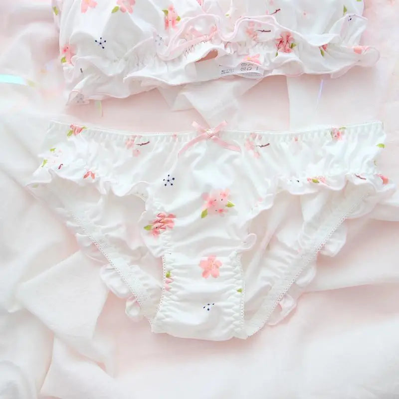 Pastel Sakura Blossom Lingerie Set for Kawaii Fashion Lovers - lingerie