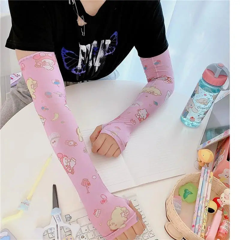 Kawaii Arm Sleeves - Sanrio Friends - arm warmer, warmers, cinnamoroll, fairy kei, fairykei