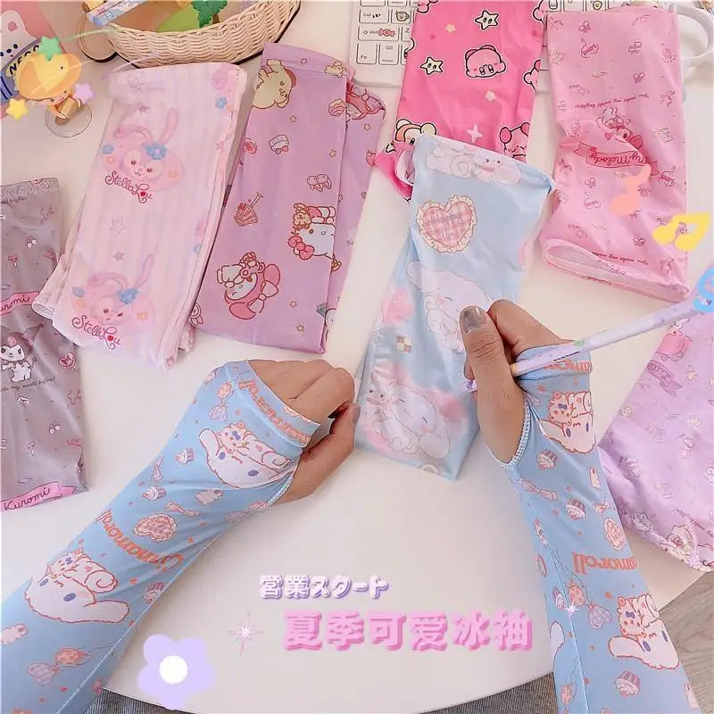 Pastel Sanrio Character Arm Sleeves for Cozy Style - gloves