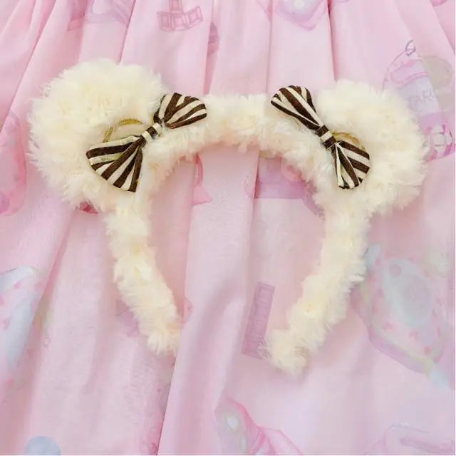 Pastel Satin Bunny Ears for Kawaii Fairy-Kei Style - headband