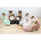Pastel Sweet Lolita Heels with Heart Embellishments and Bows - Cosparty