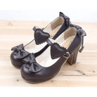 Pastel Sweet Lolita Heels with Heart Embellishments and Bows - Cosparty