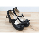Pastel Sweet Lolita Heels with Heart Embellishments and Bows - Cosparty