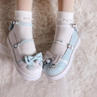 Pastel Sweet Lolita Shoes with Cute Embroidered Paw Prints - shoes