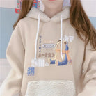 Pastel Teddy Bear Fleece Pullover Hoodie - hoodie