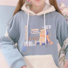 Pastel Teddy Bear Fleece Pullover Hoodie - Cosparty