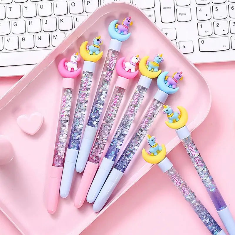 Glitter Milk Pastel Gel Pens Unicorn Kawaii Fairy Kei Stationary