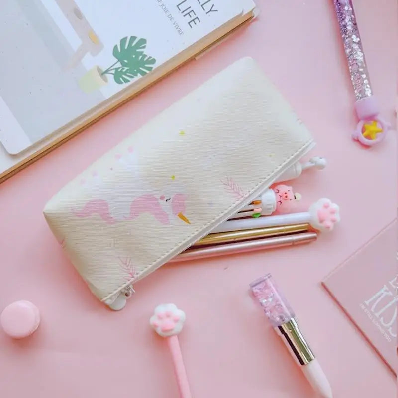 Pastel Unicorn Mermaid Pencil Case for Storing Essentials - bag