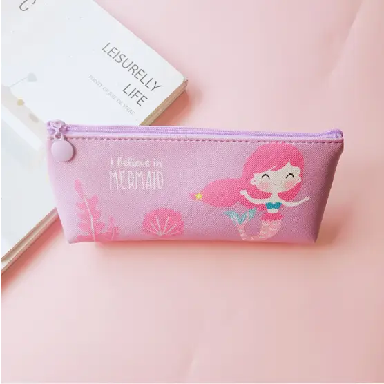 Pastel Unicorn Mermaid Pencil Case for Storing Essentials - Purple Mermaid - bag