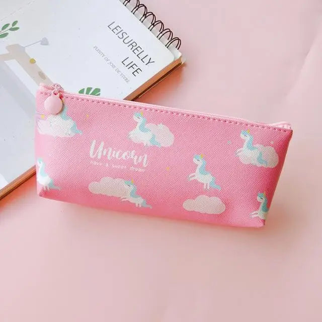 Pastel Unicorn Mermaid Pencil Case for Storing Essentials - Pink Unicorns - bag