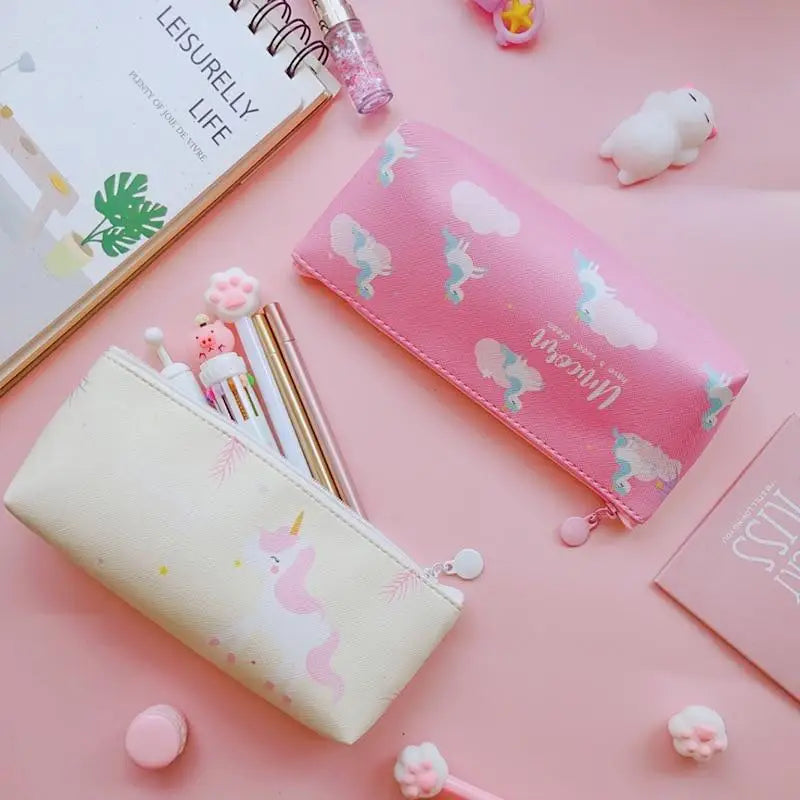 Pastel Unicorn Mermaid Pencil Case for Storing Essentials - bag