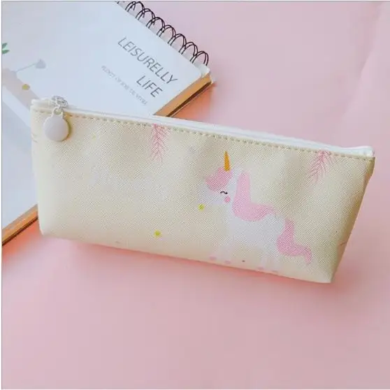 Pastel Unicorn Mermaid Pencil Case for Storing Essentials - Yellow Unicorn - bag