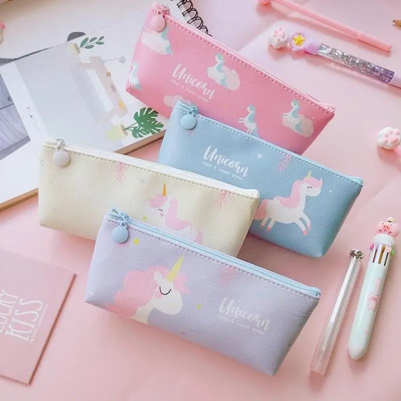 Pastel Unicorn Mermaid Pencil Case for Storing Essentials - Cosparty
