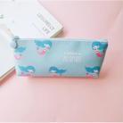 Pastel Unicorn Mermaid Pencil Case for Storing Essentials - Blue Mermaid - bag