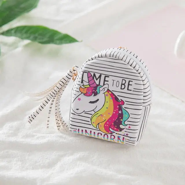 Pastel Unicorn Wallet with Secure Zipper Closure - Rainbow - Wallet