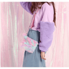 Pastel Vegan Fur Satchel with Removable Straps - Cosparty