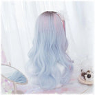 Pastel Wavy Long Hair Pink Ombre Wig with Sweet Fringe - Cosparty