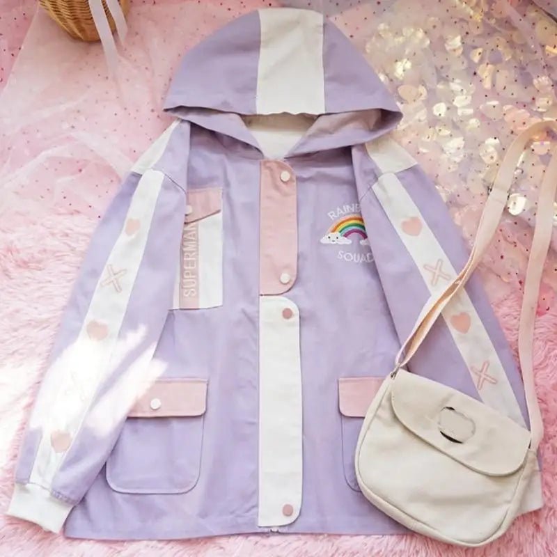 Pastel Windbreaker Coat in Candy Colors for Fairy - Kei Fashion - Cosparty