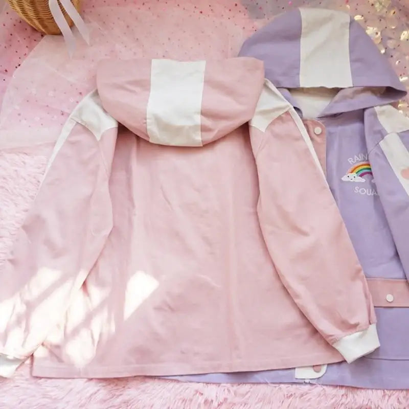 Pastel Windbreaker Coat in Candy Colors for Fairy-Kei Fashion - coat