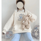 Pastel Yellow Bear Hoodie with Cozy Pouch and Cute Details - Cosparty
