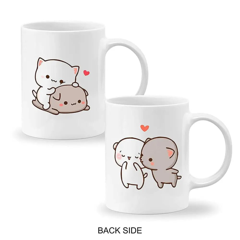 Peach and Goma Mug in High - Quality Ceramic Dishwasher Safe Design - Cosparty