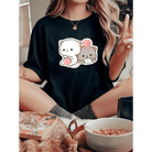 Peach and Goma T-Shirts Featuring Adorable Cat Duo Designs - Cosparty