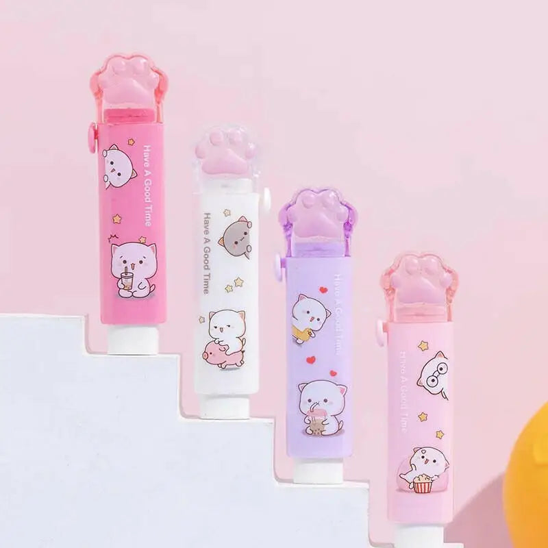 Peach Cat Eraser for Kawaii Stationery Lovers