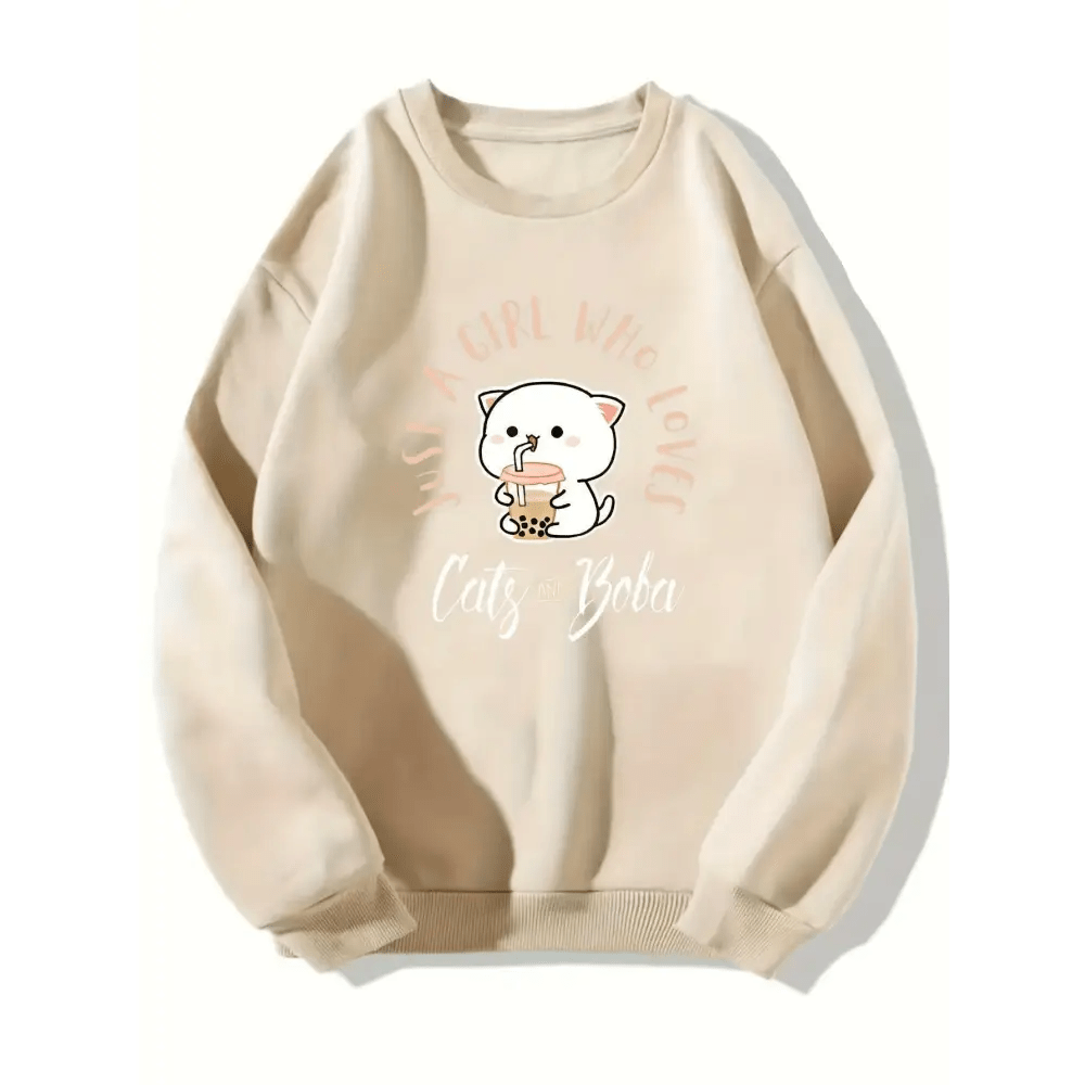 Peach & Goma Collectible Figurine Enjoying Boba Tea - Cosparty