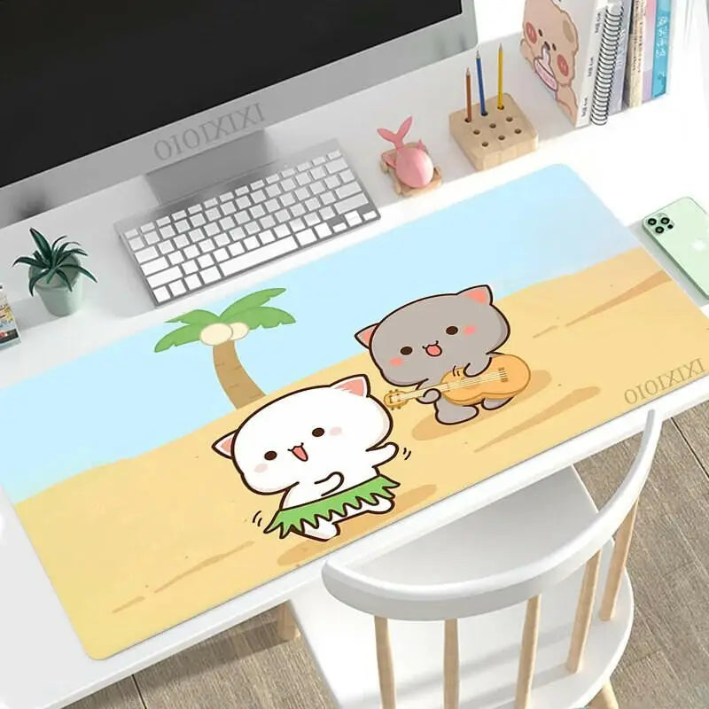 Peach & Goma Mouse pads.