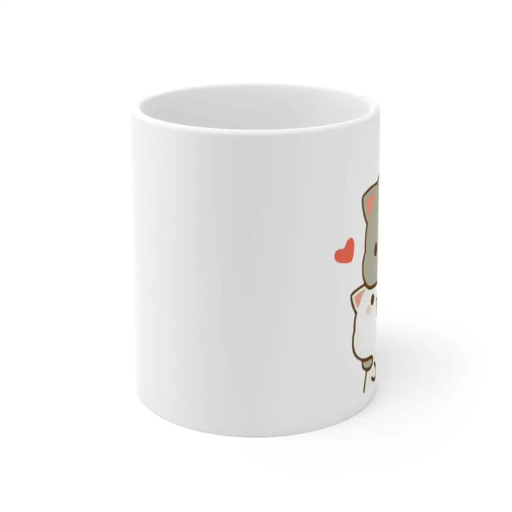 Peach & Goma Mug for Cute Beverage Enjoyment - 11oz - Mug