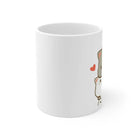 Peach & Goma Mug for Cute Beverage Enjoyment - 11oz - Mug