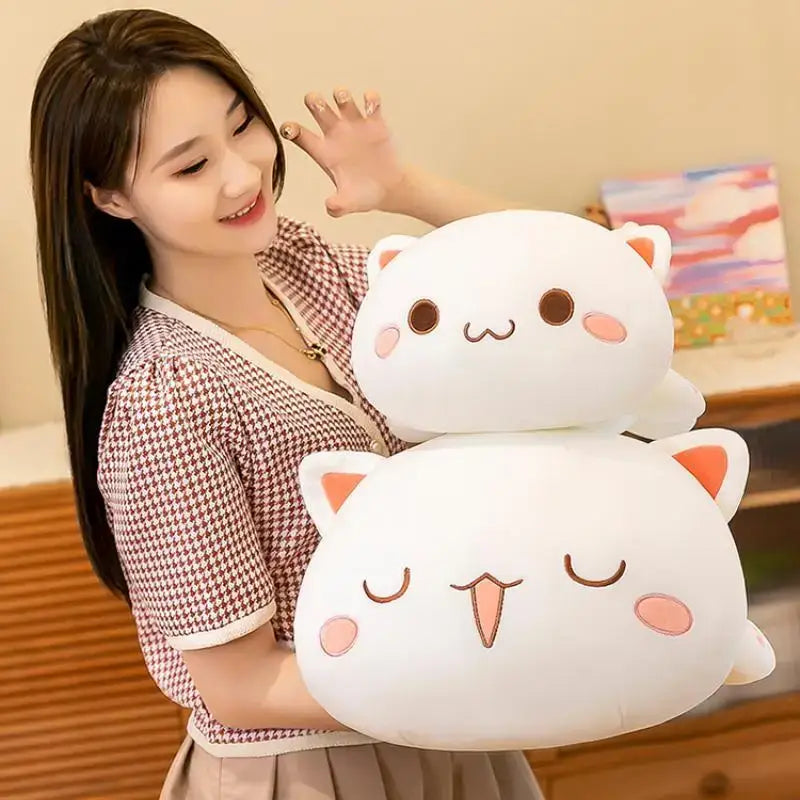 Peach & Goma Plushies in Soft Plush Material for Huggable Comfort