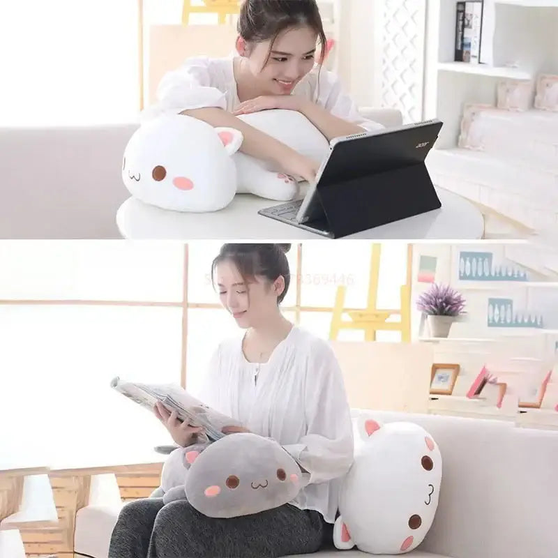 Peach & Goma Plushies in Soft Plush Material for Huggable Comfort