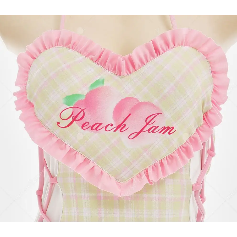 Peach Jam Ruffled Corseted Onesie for Swimsuit and Romper Styles - onesie