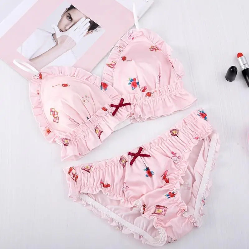 Peach Lingerie Set in Stock for Kawaii Fashion Lovers - lingerie