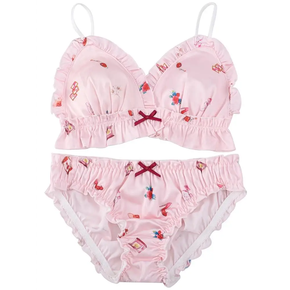 Peach Lingerie Set in Stock for Kawaii Fashion Lovers - lingerie